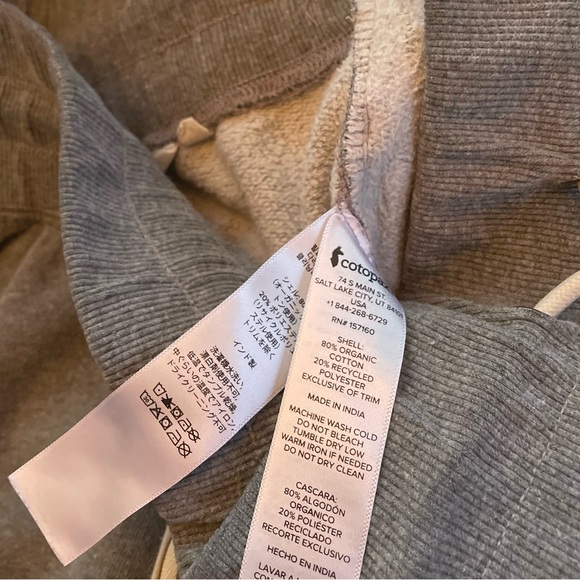 COTOPAXI | L | Grey Thermal Orange Drawstring White Piping Lounge Jogger Pants - Picture 6 of 13